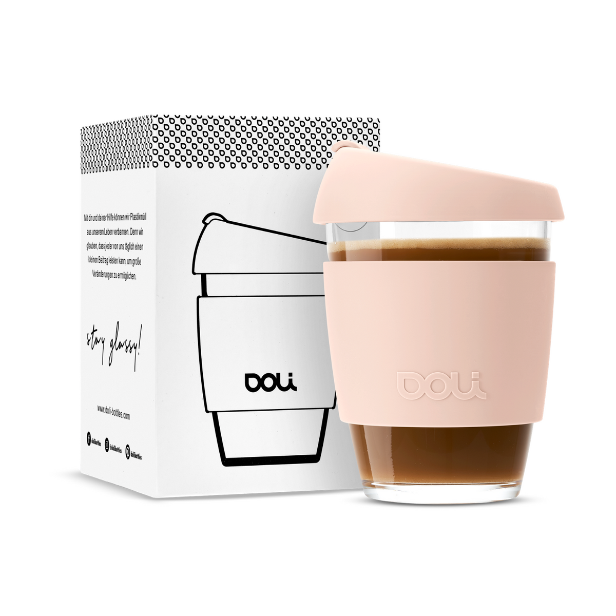 340ml Glas Kaffeebecher to go von Doli | Glas Garantie
